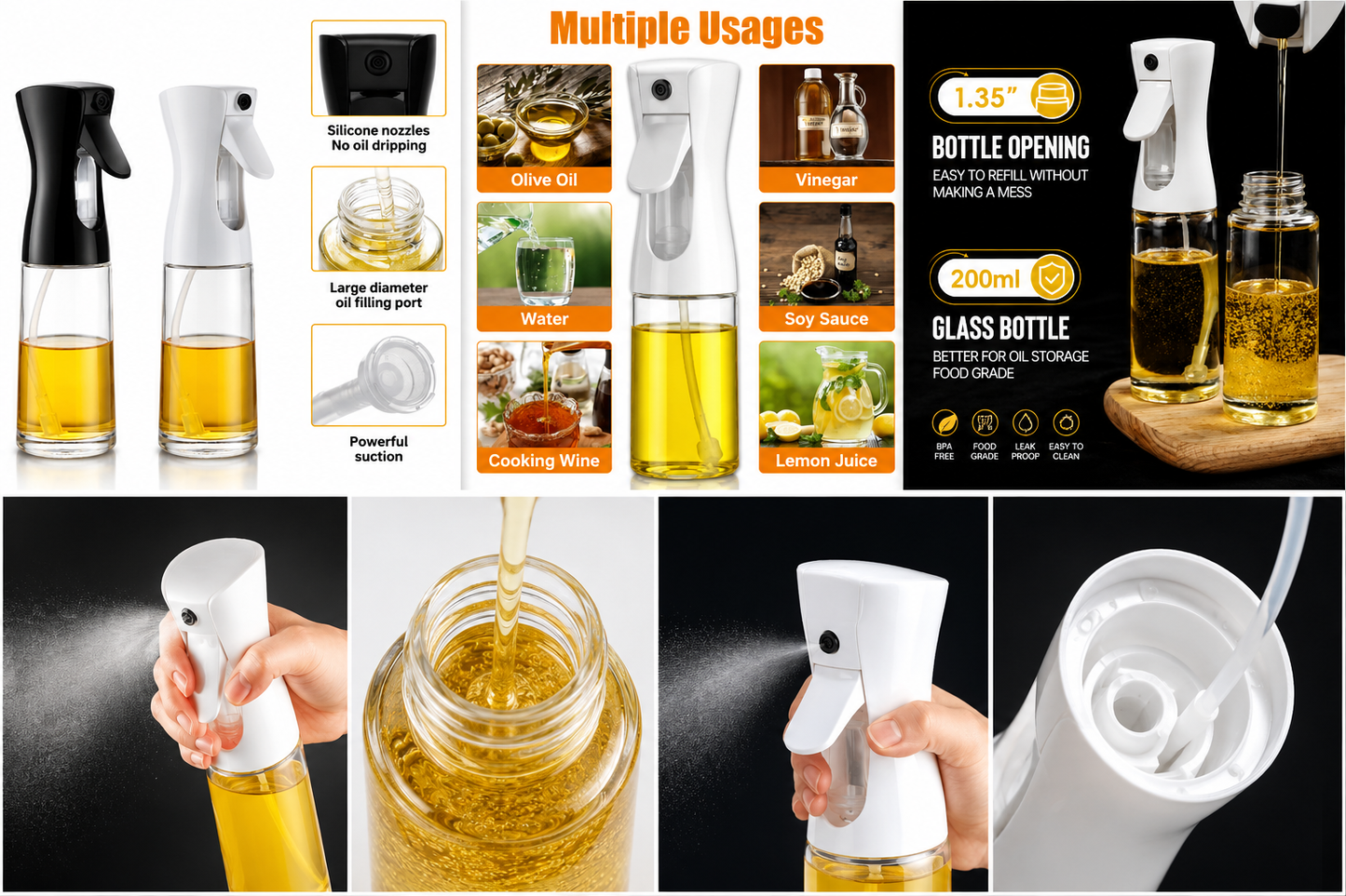 2-in-1 Oil Spray Bottle